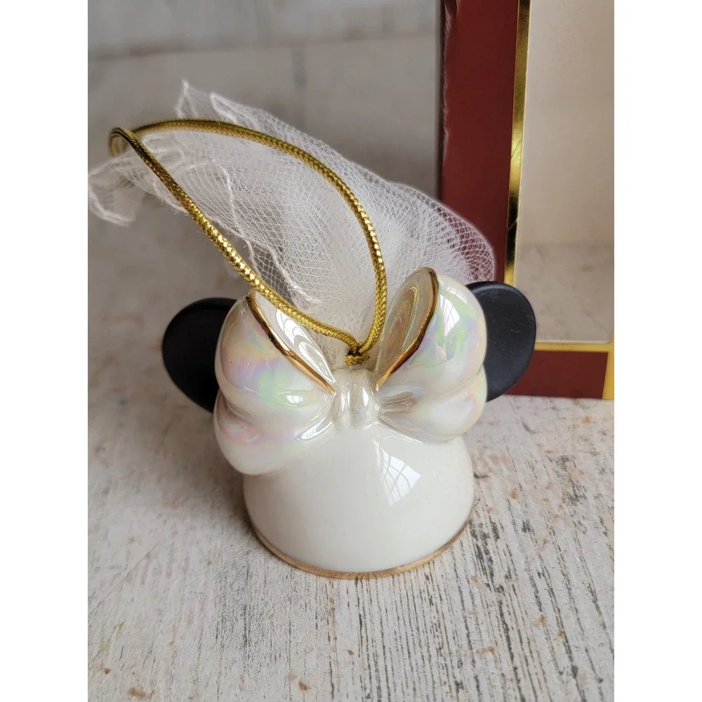 Lenox bride Minnie mouse ears ornament Xmas unique home decor